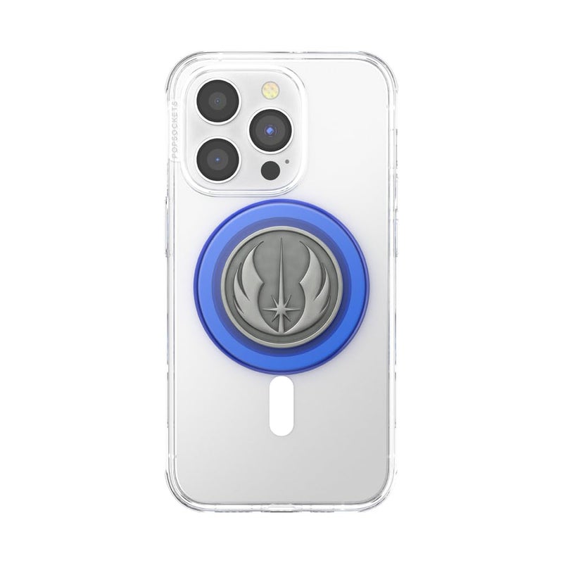 POPSOCKETS قبضة هاتف لمغناطيس ماج سيف مع قاعدة قابلة للطي، قاعدة مغناطيسية، قمة قابلة للتبديل، تثبيت آمن لجرابات آيفون ماج سيف، قبضة هاتف وجهاز لوحي، ستار وورز - أيقونة جيدي المينا - Image 4