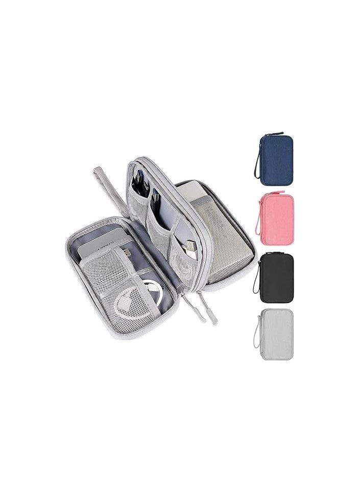 Swift Cable Organizer Bag, Portable Travel organizer case, All in One Waterproof Electronics Accessories Storage Bag for Cables, Chargers, Earphones, Hard Drives, Power Bank, Cord (Grey)  - Image 4