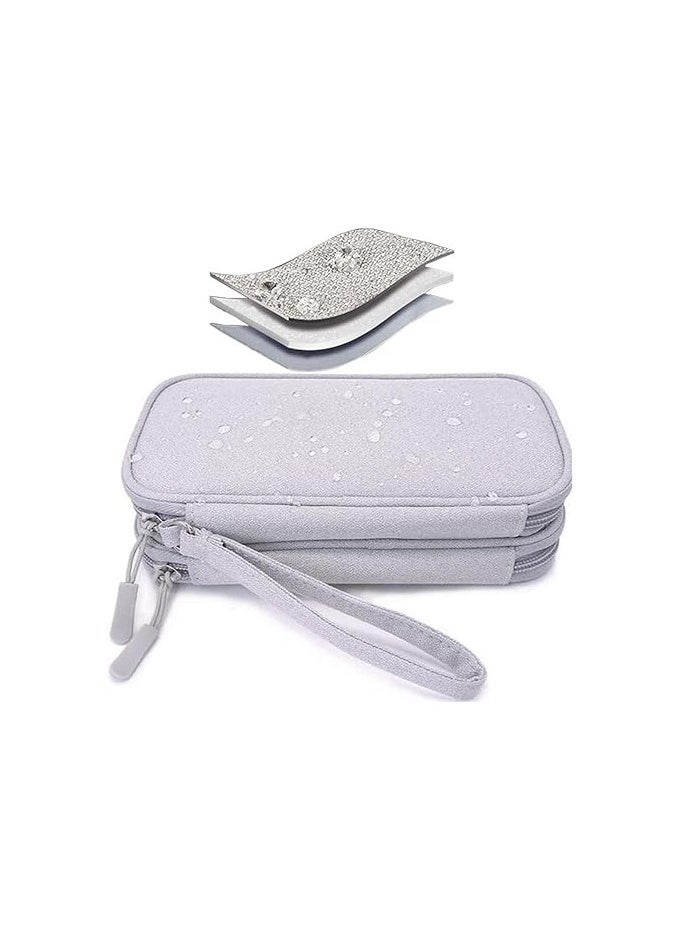 Swift Cable Organizer Bag, Portable Travel organizer case, All in One Waterproof Electronics Accessories Storage Bag for Cables, Chargers, Earphones, Hard Drives, Power Bank, Cord (Grey)  - Image 5