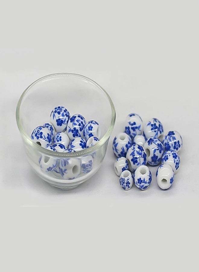 metulip About 80Pcs Ceramic Beads Porcelain Beads for Crafts Making Size 6mm 8mm 10mm 12mm Blue and White Beads Round Ceramic Spacer Beads for Handmade Crafts Making Bracelets Necklace - Image 5