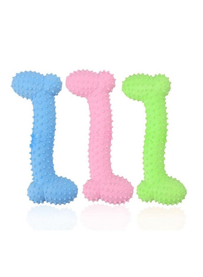 Emily Pets Dog Chew Torn Bone Toy For Puppy,Natural Rubber Interactive Dog Toys,Dog Bone Toy Chewers,Fetch, Bone Dog Puppy Molars Rubber Ball Play Tpr Pet Dog Toys 10 * 4Cm(Green) - Image 3