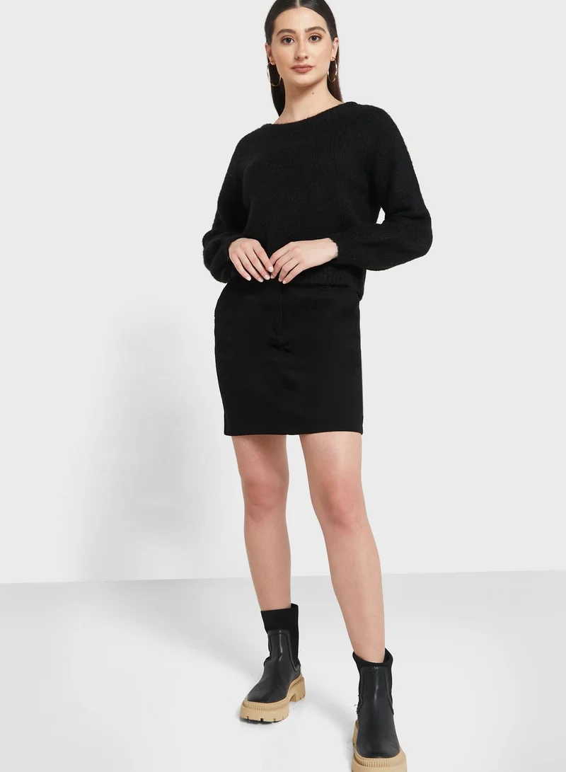 Jacqueline de Yong Tie Detail Knitted Sweater
