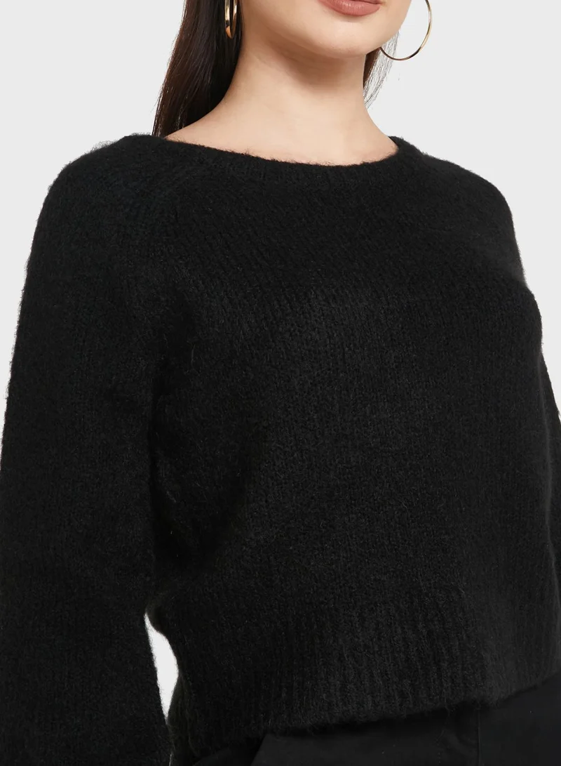 Jacqueline de Yong Tie Detail Knitted Sweater