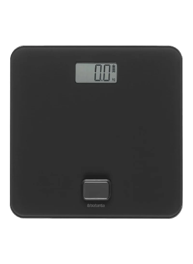 brabantia Battery-Free Easy-to-Use LCD Display Digital Bathroom Scale Dark Grey 30 x 4.3 x 30 cm 281341