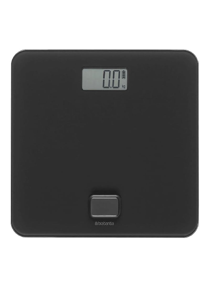 brabantia Battery-Free Easy-to-Use LCD Display Digital Bathroom Scale Dark Grey 30 x 4.3 x 30 cm 281341 - Image 1