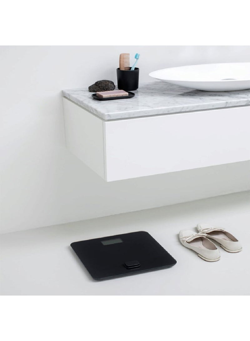 brabantia Battery-Free Easy-to-Use LCD Display Digital Bathroom Scale Dark Grey 30 x 4.3 x 30 cm 281341 - Image 4