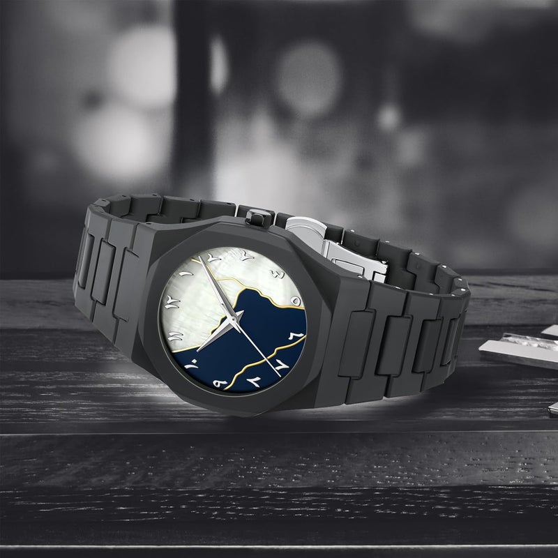 NIBOSI Men's Business Watches Analog Minimalism Dial Octagon Watches for Men Casual Waterproof Dress Wrist Watch Black Plastic Strap - Image 4