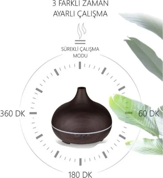 بلاكبيرد جيم سنتر 550 ml Dark Brown Diffuser Ultrasonic Air Humidifier with Remote Control SL-168