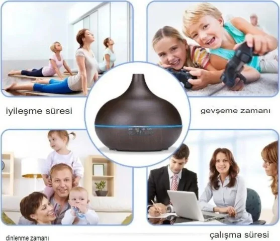 بلاكبيرد جيم سنتر 550 ml Dark Brown Diffuser Ultrasonic Air Humidifier with Remote Control SL-168