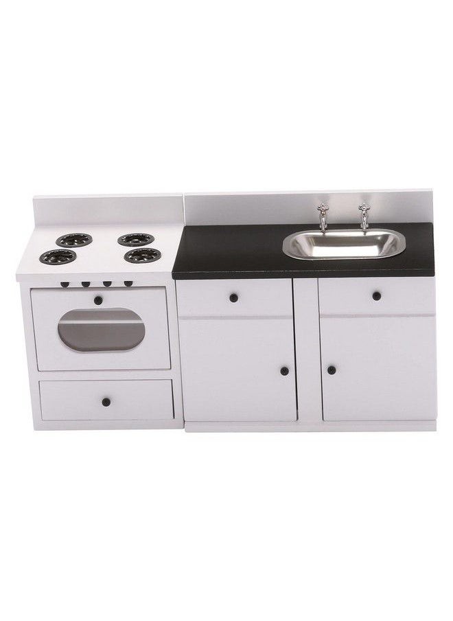 Inusitus - Dollhouse Kitchen Stove Miniature Dolls House Oven Four Burners Range 1/12 Scale - Image 1