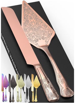 Rustic Wedding Cake Knife and Serving Set - Perfect for Weddings, Parties, Birthdays, and Anniversaries - Elegant Cake Cutting Tools for Your Special Day