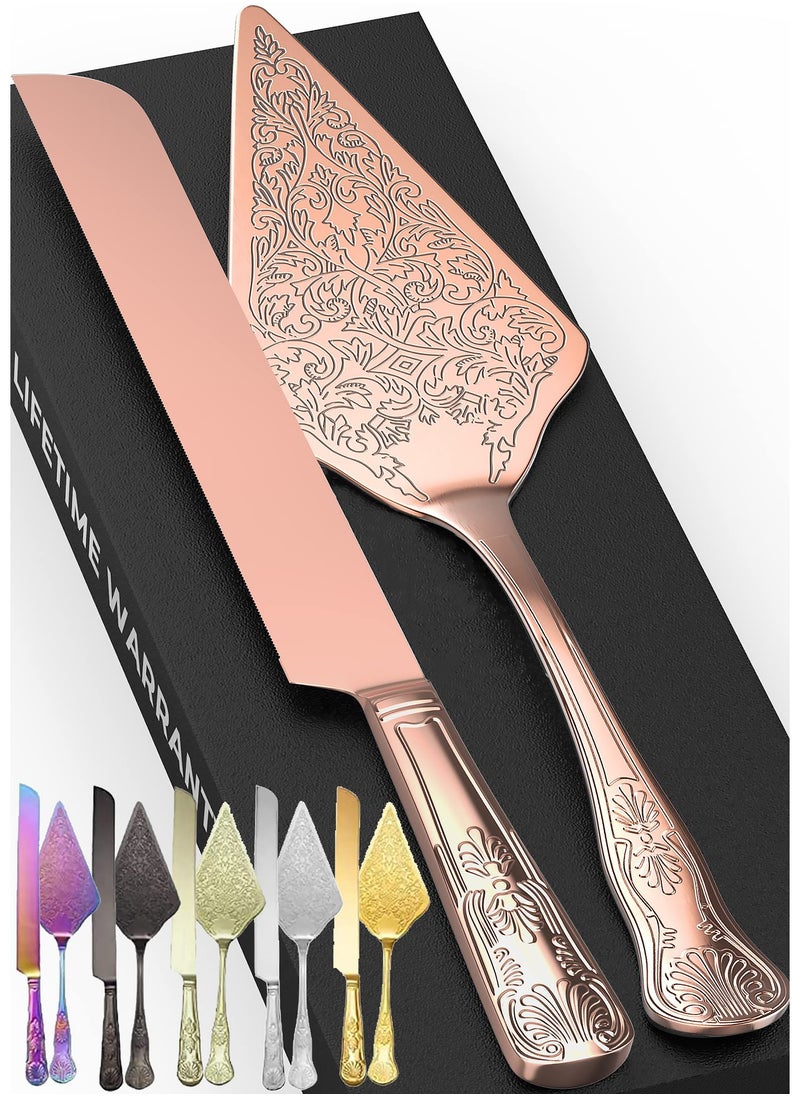 Generic - Rustic Wedding Cake Knife and Serving Set - Perfect for Weddings, Parties, Birthdays, and Anniversaries - Elegant Cake Cutting Tools for Your Special Day - Image 1