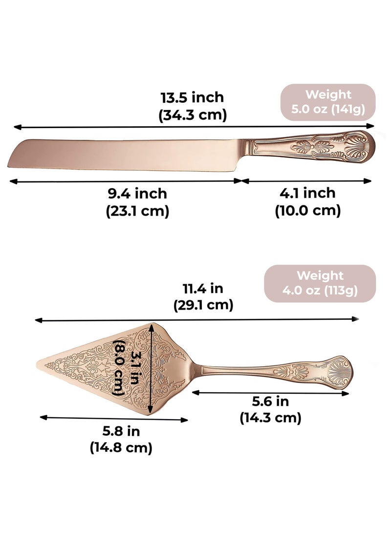 Generic - Rustic Wedding Cake Knife and Serving Set - Perfect for Weddings, Parties, Birthdays, and Anniversaries - Elegant Cake Cutting Tools for Your Special Day - Image 1