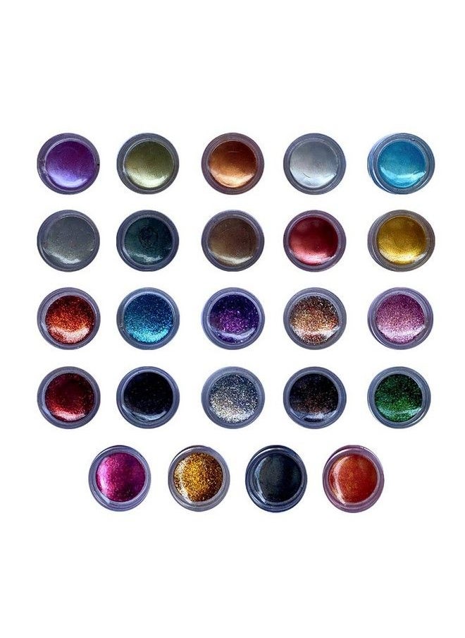 Vozwa Shining Eyeshadow Glitter/Shimmer Powder(24 Pcs) Multicolor Shimmery Finish  - Image 2