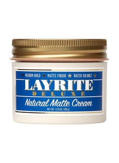 Layrite Layrite Natural Matte Cream, Basic, White, Mild Cream Soda, 4.25 Ounce  - Image 1