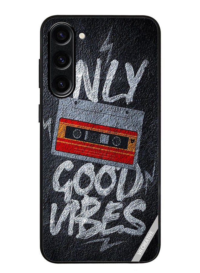 VR CREATIVE Protective Case Cover For Samsung Galaxy S23 Plus Only Good Vibes Design Multicolour - Image 1