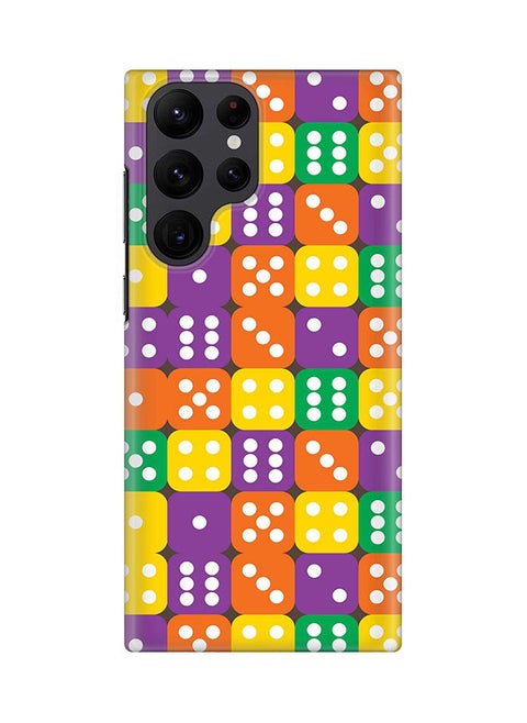 Case for Samsung Galaxy S22 Ultra 5G Snap Case Slim Snap Classic Series Shield Matte Finish Print - Dice Roll