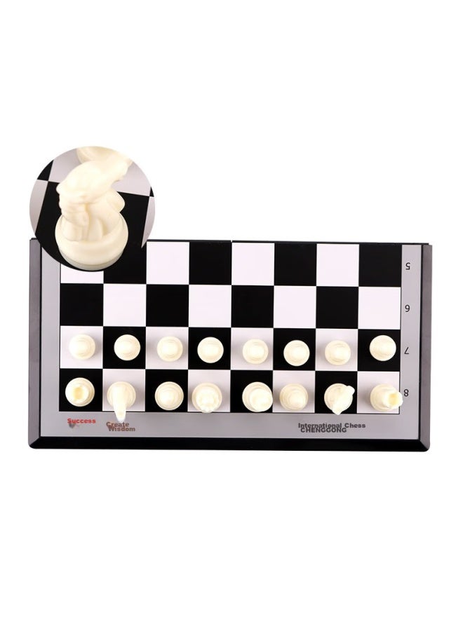 Success International Chess Magnetic Black And White Chess Set For Teaching, Training, Compeion, Portable Folding Magnetic Chessboard Game - Image 1