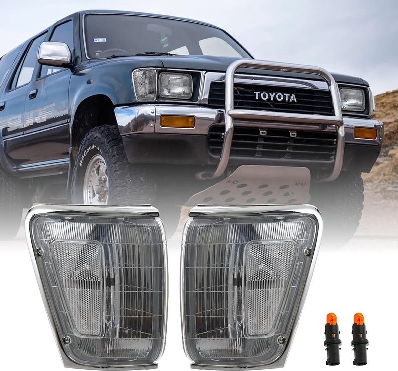 USR UNIQUE STYLE RACING أضواء الزاوية USR DEPO 90-91 4Runner - مجموعة مصابيح إشارة الانعطاف الأمامية (يسار + يمين) لسيارة تويوتا 4Runner وشاحنة البيك أب - Image 1