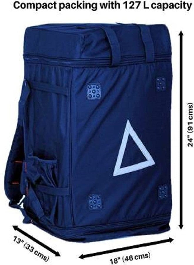 Quaffor Insulated e-Commerce, Logistics, Courier, ekart, Amazon Bag, Backpack for Multipurpose (Navy Blue) 95 LTR with rain Cover - Image 3