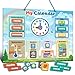 inamio Magnetic Kids Calendar for Learning Classroom Preschool Calendar for Kids and Toddlers Days of The Week Chart Today Months and Weather - Image 3