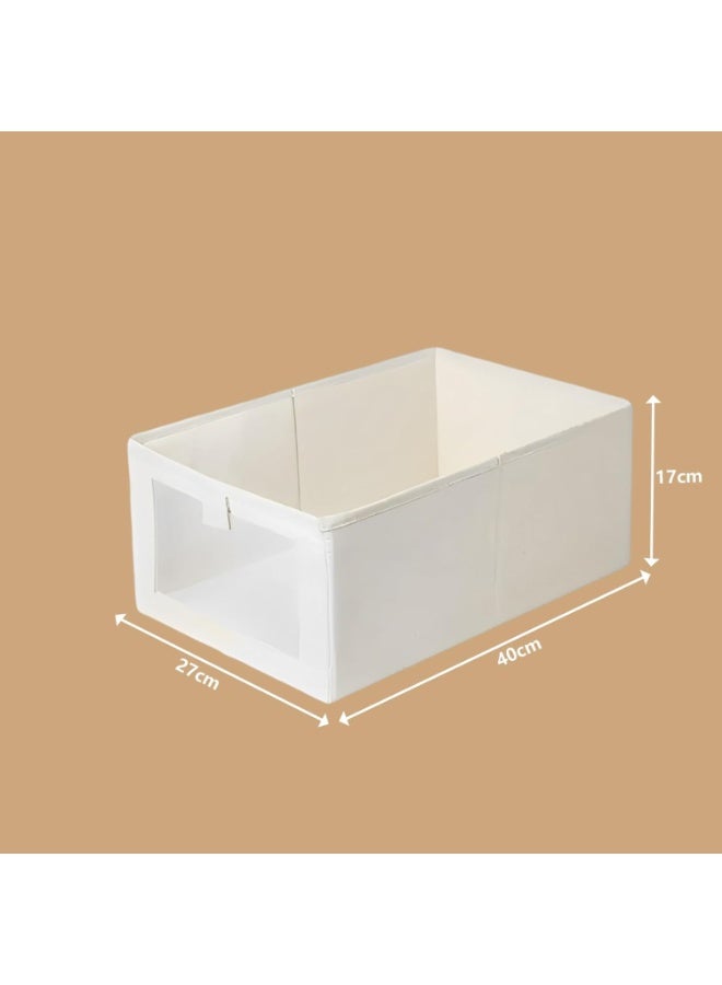 DUNISO 3 Pcs Clothes Storage Box，Foldable Wardrobe Organizer, Drawer Organizer，Moisture and Mold Prevention，With Visible Windows，Sturdy and Durable，for Organizing Clothing Jeans Toys Book Shelves Closet Wardrobe - Image 5