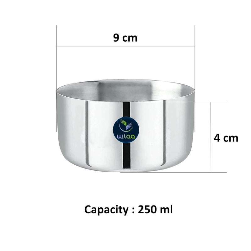 WIAA Stainless Steel DinnerDessert Bowl Sada VatiWati250 ml Set of 6 pc - Image 5
