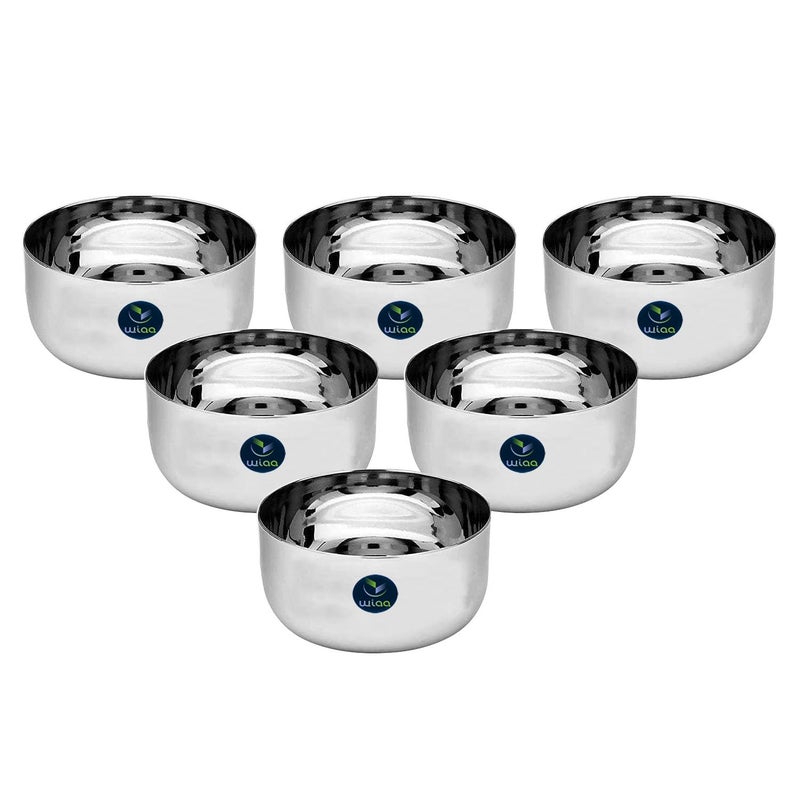 WIAA Stainless Steel DinnerDessert Bowl Sada VatiWati250 ml Set of 6 pc - Image 2