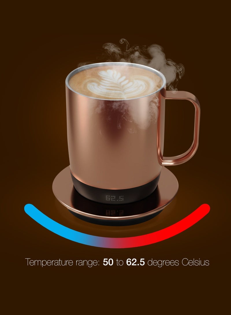 LePRESSO AURELIO Ceramic Mug with Temperature Control Base / Temperature Range 50°C to 62.5°C / Capacity 300ml / Capacity 300ml IPX7 / Charger Type-C - Rose Gold - Image 4