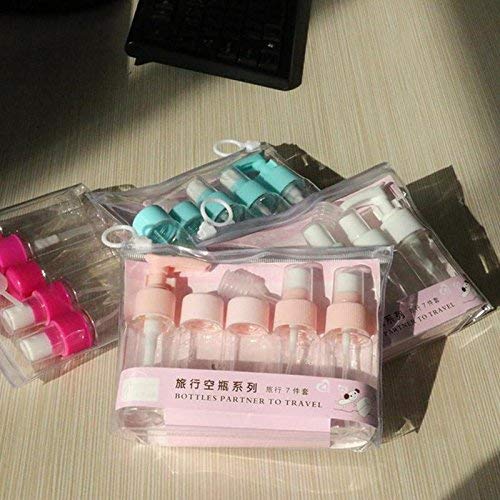 Zollyss Clear Plastic Refillable Travel Toiletry Spray Bottles Set With Zippered Pouch - 6 Pieces - Image 2