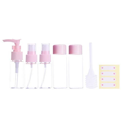 Zollyss Clear Plastic Refillable Travel Toiletry Spray Bottles Set With Zippered Pouch - 6 Pieces - Image 5