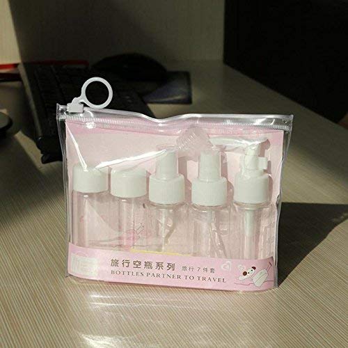 Zollyss Clear Plastic Refillable Travel Toiletry Spray Bottles Set With Zippered Pouch - 6 Pieces - Image 3