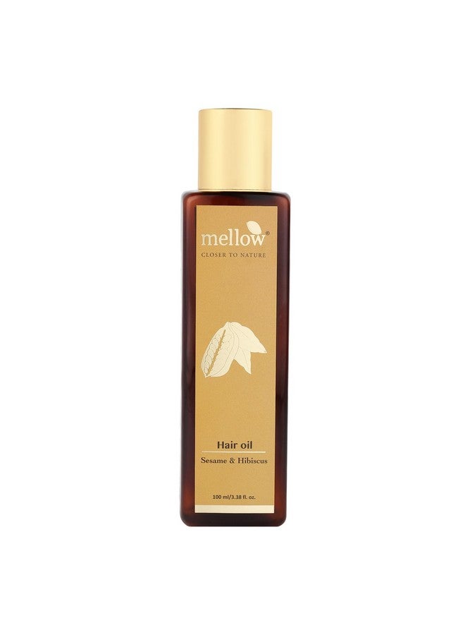 MELLOW Ayurvedic Sesame Hair Oil For Strong & Shiny Hair With Amla, Shikaki & Bhringraj, Goodness Of 48 Herbal Ingredients, Reduce Hairfall & Dandruff, Ayush Certified [100 Ml] - Image 1