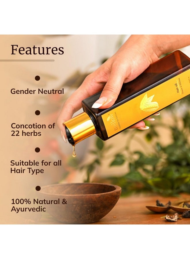 MELLOW Ayurvedic Sesame Hair Oil For Strong & Shiny Hair With Amla, Shikaki & Bhringraj, Goodness Of 48 Herbal Ingredients, Reduce Hairfall & Dandruff, Ayush Certified [100 Ml] - Image 3