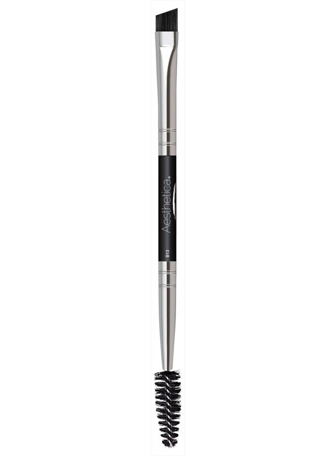 Aesthetica Pro Series Double Ended Eyebrow Brush And Spoolie - Blending Of Eye Brow Powders Vegan And Cruelty Free - Image 1