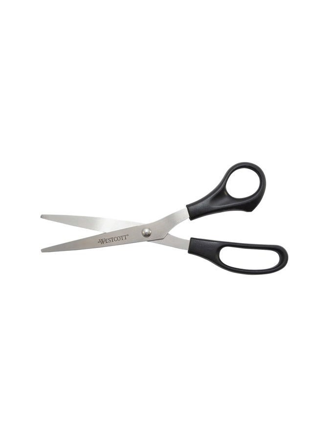 Westcott 8" Straight All Purpose Scissors, Black, 3-Pack - Image 2