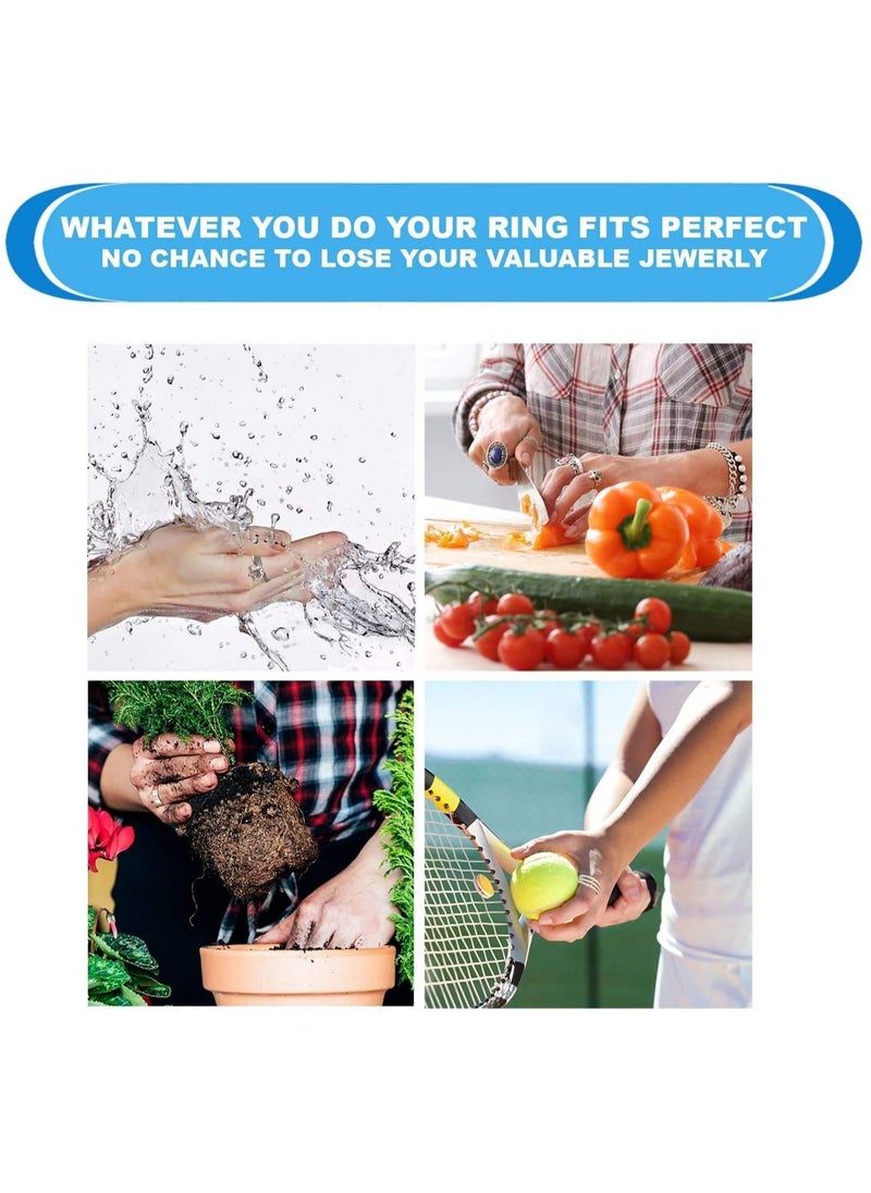 Y&D Ring Size Adjuster, 8 Pieces for Loose Rings, Invisible Silicone Guard Jewelry Tightener Adjuster 4 Sizes to Fit Almost Any  - Image 4
