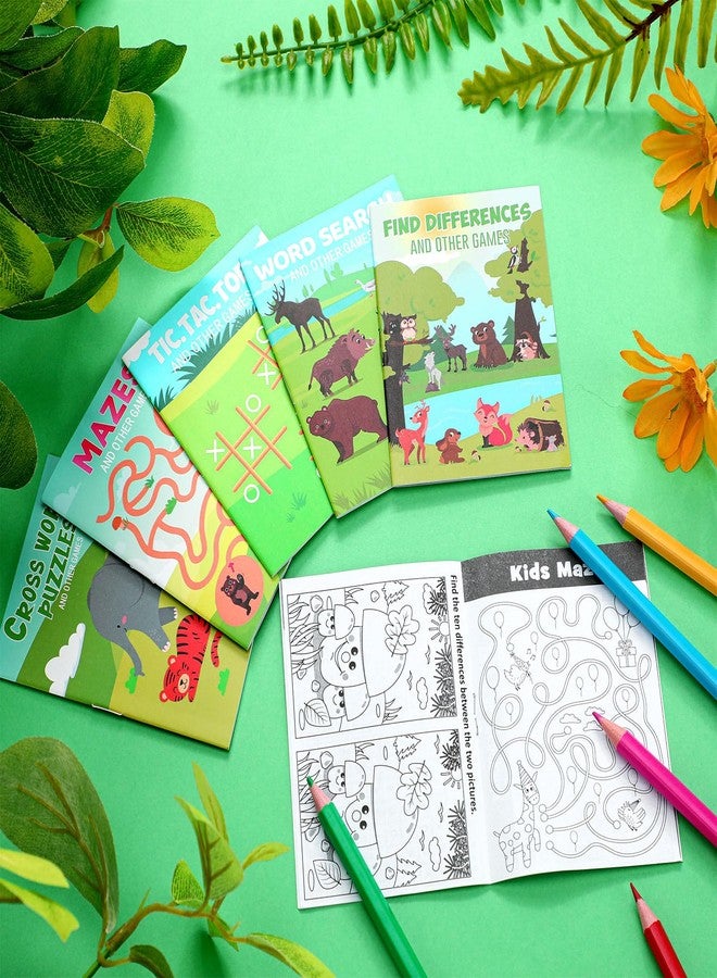 هونغداو مجموعة كتب أنشطة صغيرة من هونغداو، 48 قطعة، تضم حيوانات الغابة، مناسبة للأولاد والبنات، مليئة بالمرح والألعاب، وتتضمن أنشطة تفاعلية مثل المتاهات وألعاب الكلمات المتقاطعة وغيرها. هدية مثالية للطلاب والحفلات والفصول الدراسية. - Image 4