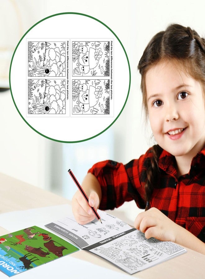 هونغداو مجموعة كتب أنشطة صغيرة من هونغداو، 48 قطعة، تضم حيوانات الغابة، مناسبة للأولاد والبنات، مليئة بالمرح والألعاب، وتتضمن أنشطة تفاعلية مثل المتاهات وألعاب الكلمات المتقاطعة وغيرها. هدية مثالية للطلاب والحفلات والفصول الدراسية. - Image 5