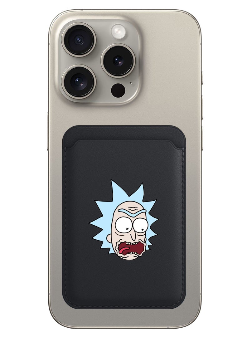 Theodor Magnetic Wallet, Compatible with MagSafe Wallet, for iPhone Wallet, for iPhone 16/15/14/13/12 Series, Not for iPhone 13/12 mini, 3 Card Holder, Vegan Leather, Black - Rick & Martin - Image 1