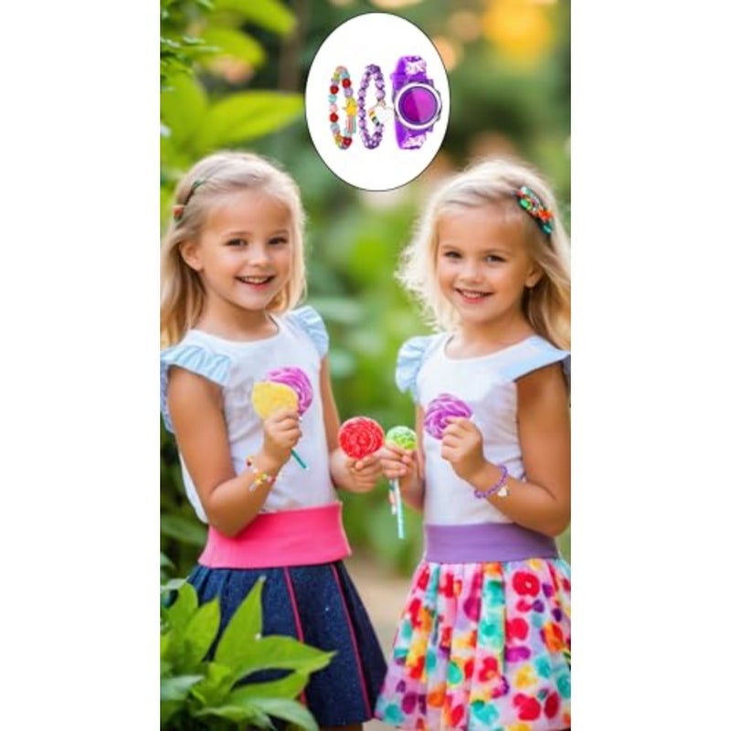 3 pcs Unicorn-themed Watch Set: Waterproof Digital Watch with Alarm, Stopwatch, and Unicorn Bracelet - Perfect Back to School and Birthday Gift for Girls Ages 3-10 Purple - Image 2