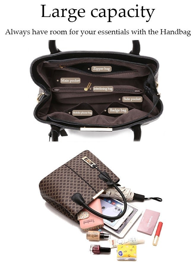 DUNISO Women's Fashion Handbag Faux Leather Crossbody Bag For Women Large Capacity Tote Bags Top Handle Satchel Fashionable Travel Shoulder Bag For Ladies - Image 3