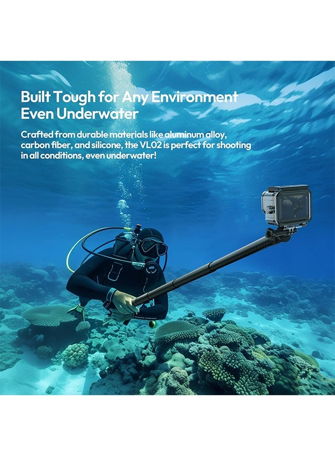 ULANZI VL02 2.7m 8.86ft Extended Edition Selfie Stick for Insta360 - Image 5