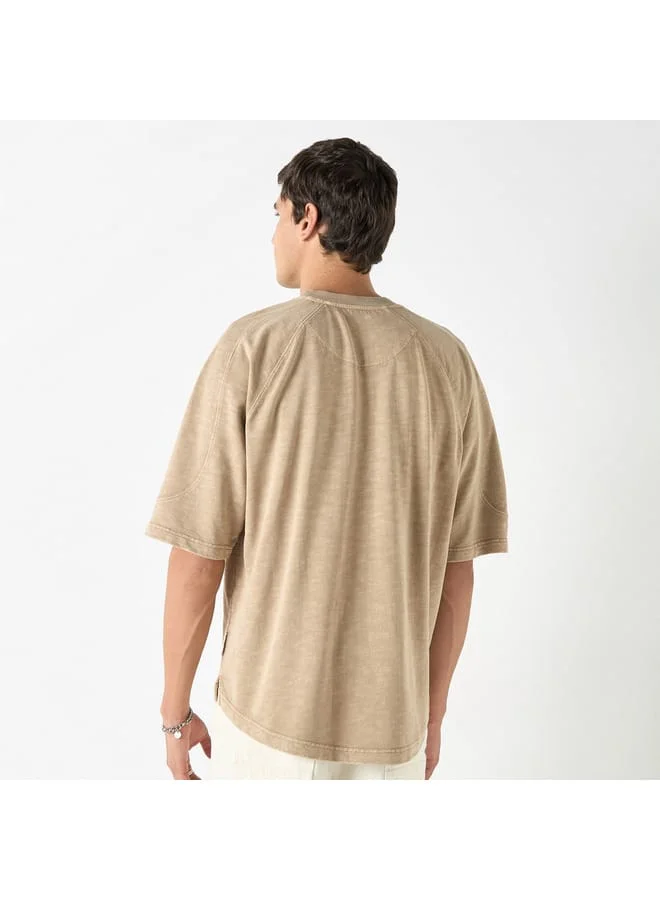 Lee Cooper Lee Cooper Printed T-shirt with Crew Neck and Short Sleeves