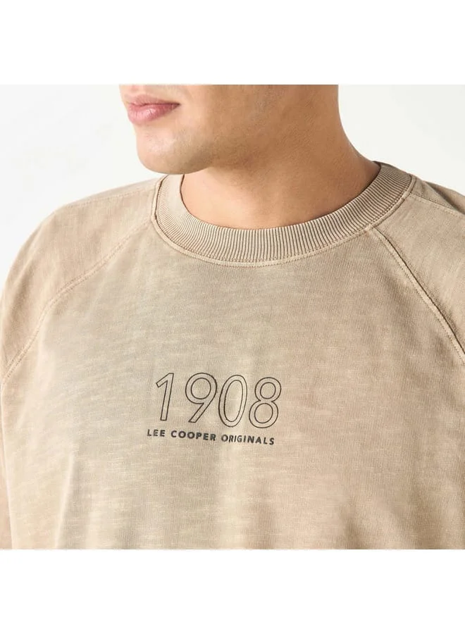 Lee Cooper Lee Cooper Printed T-shirt with Crew Neck and Short Sleeves