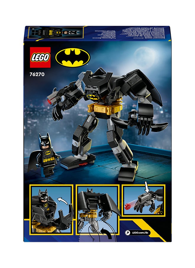 LEGO - Dc Batman Mech Armour Super-Hero Toy For Kids, Collectible Set With Robot Action Figure And Minifigure, Small Creative Gift For 6 Plus Year Old Boys, Girls 76270 (140 Pieces) 76270 - Image 1