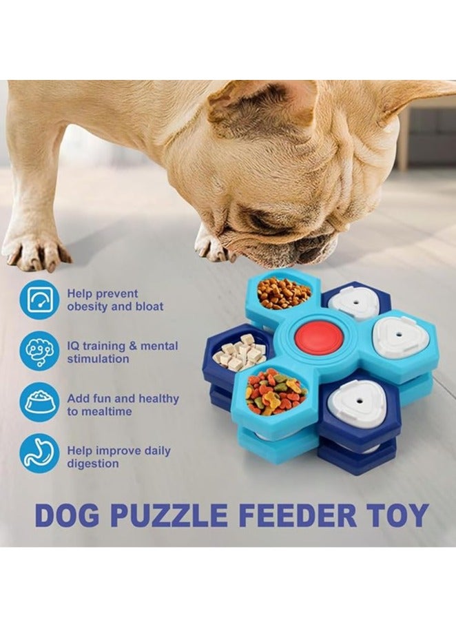 عام أوعية تغذية بطيئة للكلاب، تفاعلية، توفر تجربة تناول ممتعة وتدريب للحيوانات الأليفة للكلاب والقطط، طبق طعام دوار متعدد الطبقات لتدريب الكلاب وألعاب للبحث عن الطعام. - Image 4