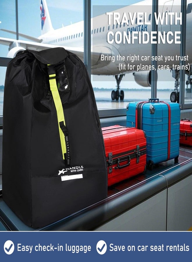 LASUK Car Seat Travel Bag for Airplane - Fits Infant Car Seats, Convertible Car Seats, Booster Seats, Car Seat Bases - for Worry-Saving, Effortless and Safe Travel - Image 5