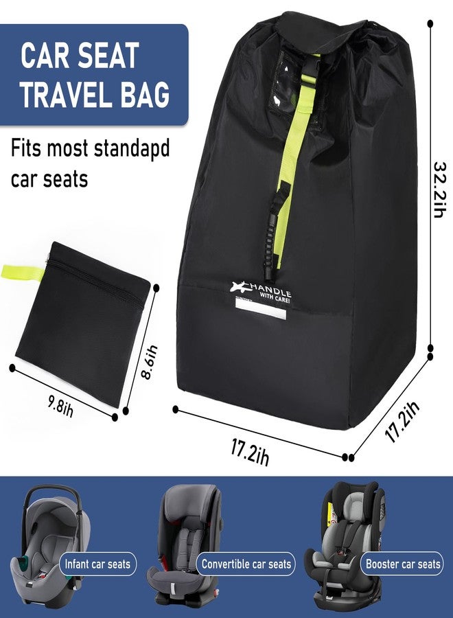 LASUK Car Seat Travel Bag for Airplane - Fits Infant Car Seats, Convertible Car Seats, Booster Seats, Car Seat Bases - for Worry-Saving, Effortless and Safe Travel - Image 3