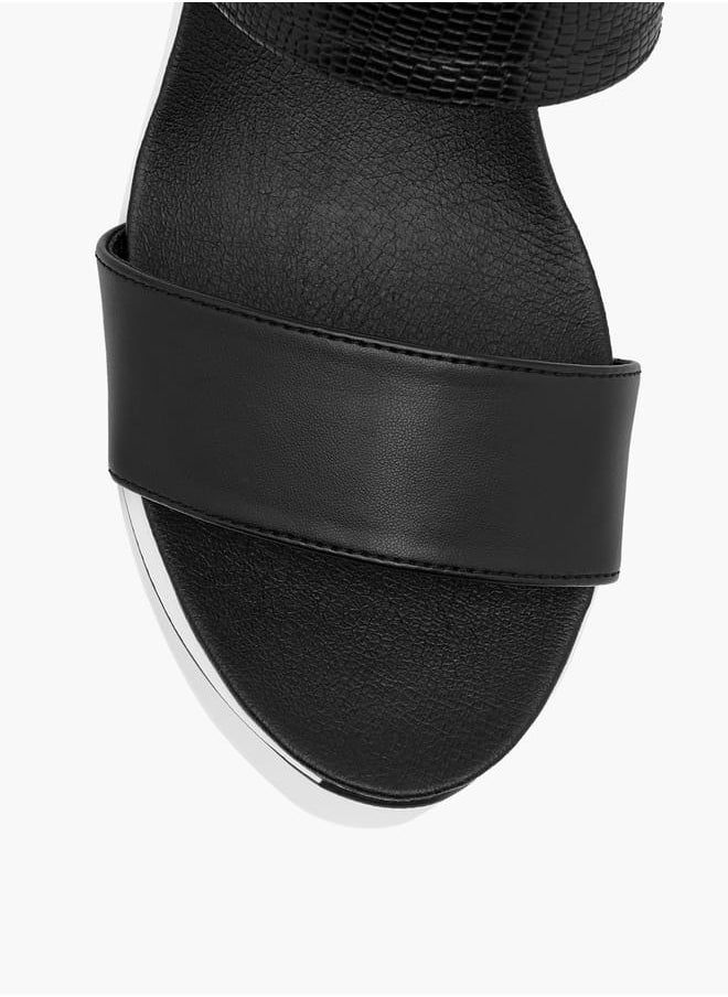 Celeste Women's Strappy Sandals with Buckle Closure and Wedge Heels  - Image 3